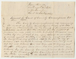 Account of Jason Hinds, Keeper of the State's Gaol in Norridgewock in the County of Somerset, for Support of Prisoners Therein Confined Upon Charge and Conviction of Crimes or Offences Against the State from May 23rd to October 4th 1833