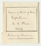 Bills of Cost at the Court of Common Pleas in Washington County, September Term 1833
