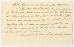 Certificate of Joel Miller, Warden, on the Conduct of Ebenezer J. Jackson in Prison