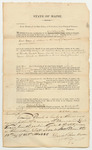 Warrant of Removal to State Prison for Gamaliel Kraws alias Lewis Kraws, at the Court of Common Pleas of Kennebec County