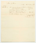 Account of Roger W.E. Brown, Clerk in the Secretary of State's Office