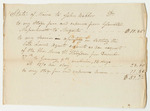 John Webber's Bill for Assisting the Council in Settling the Accounts of the Late Land Agent