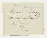 Petitions in Behalf of Harrison Berry, Julian Berry, Andrew Franklin Holmes, Harriet Hunter, Hiram P. Hunter, and Ebenezer P. Dyer for Admission to the American Asylum at Hartford