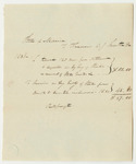 Account of Francis O.J. Smith for Transportation and Security of State Records to Augusta