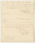 Communication from Joseph Swift to Mark Harris, in Relation to the Installment on Bank Stock Owned by the State