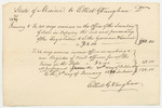 Account of Elliot G. Vaughan, for Work as Clerk in the Secretaty of State's Office
