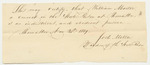 Certificate of Joel Miller, Warden of the State Prison, on the Conduct of William Morton in Prison