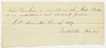 Certificate of Joel Miller, Warden of the State Prison, on the Conduct of John Burnham in Prison