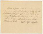 Approbation of Capt. Elijah Leighton for the Petition for a Division of the Company in Trescott and Edmunds