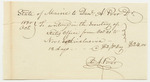 Account of Daniel A. Poor, Secretary of State's Clerk