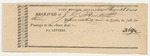 Post-Office of Portland Receipt for Postage for Hon. J.G. Hunton