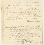 Certificate for the Pension of Herbert Savage