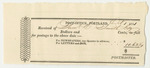 Receipt from the Portland Post-Office for Postage, Paid by Samuel E. Smith, Esq.