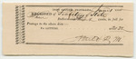 Portland Post-Office's Bill for the Secretary of State