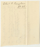 Elliot G. Vaughan's Bill for Tacks and Stagemen to Bangor