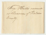 Account of Frye Hall, Treasurer of Waldo County