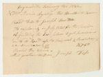 Joseph Foss's Bill for Exploring for the Purpose of Finding the Best Place to Get Provisions on the Road Up the Baskahegan