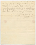 Certificate of Joel Miller, Warden of the Thomaston State Prison, on the Sentence of David Philbrick