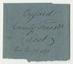 Account of Alanson Mellon, Treasurer of Oxford County