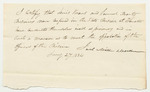 Certificate of Joel Miller, Warden, on the Conduct of Levis Kraus and Samuel Prouty in Prison