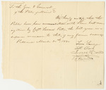 Certificate of Samuel Porter's Work for the Steam Navigation Lottery