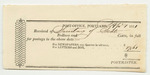Receipt from the Post-Office of Portland for Postage, Paid by the Secretary of State