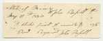 John Russell's Bill for Paint, Paid by Joshua Tolford
