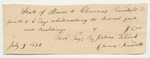 Clemens Randall's Bill for Whitewashing at the State Arsenal, Paid by Joshua Tolford