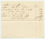 Day & Chase's Bill for Sand Paper, Pad Lock, and Lights Glass, Paid by Joshua Tolford