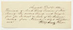 Philip Greely Prest's Receipt for Interest on Loan, Paid by Mark Harris, Treasurer of the State