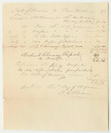 Samuel C. Hinar's Bill for Stationary, Paid by M. Harris