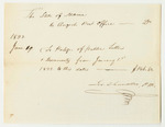 Account of Joseph Chandler, Esq., Augusta Postmaster General, for Postage