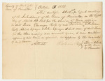Certificate of the Selection of Ebenezer Rolf as Treasurer of the Town of Princeton