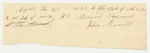 Receipts from the Account of Joshua Tolford, Keeper of the Public Property at the State Arsenal in Portland
