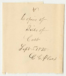 Bills of Costs in the Court of Common Pleas in Washington County, September Term 1830