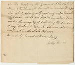 Note from Sally Stevens, Soliciting the Pardon of Her Husband, Edward Stevens
