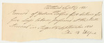 Tim B. Tolford's Bill for Labor at the State Arsenal, Paid by Joshua Tolford