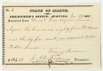 Treasury Office of Augusta Receipt from Daniel Rose, Land Agent, for Sales from Public Lands