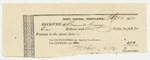 Receipt from the Portland Post Office for Newspapers and Letters