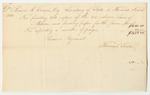 Thomas Todd's Bill for Printing Copies of the Third Volume of the Laws of Maine