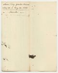 Account of Samuel Sevey, Under Keeper of the Gaol in Wiscasset in the County of Lincoln, for the Support of Persons Confined Therein on Charges or Conviction of Crimes and Offences Against the State, from May 12th to August 20th 1830