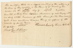 Certificate of the Election of William Anderson as Treasurer of Baileyville