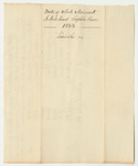 Bill of Whole Amount of Costs Taxed in Criminal Prosecution at the Supreme Judicial Court in Lincoln County at the September Term, 1833
