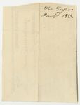 Treasury Office Receipt from William Vance, Esq., Agent for the Baring to Houtlon Road, for the Amount Received from Trespass Committed on Public Timber