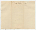 Account of William Vance, for Money Paid and Expended in Laying Out the Road from Baring to the Baskahegan Over the State's Land