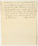 Abijah Smith's Request for a Warrant to Pay Elisha Hilton for Provisions for the Workmen Employed Along the Canada Road