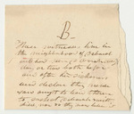 Witness Testimony as to the Condition of Deborah Chapman in the Summer of 1836