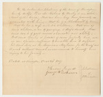 Certificate of the Selectment of Bridgton for the Application of Osgood Bailey to be Sent to the American Asylum