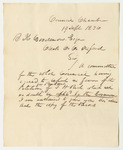 Communications from J. Pilsbury, Chairman of the Committee of Council, Regarding the Pardon Granted to Joseph H. Rich