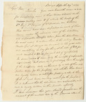 Communication from Isaac Hodsdon Relating to Expenses for Transporting Military Supplies